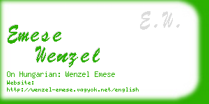 emese wenzel business card